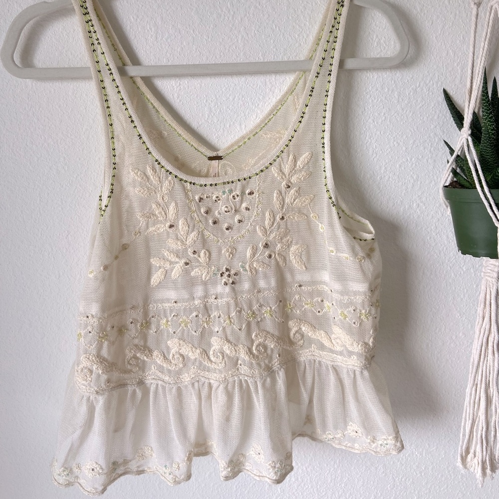 Free people embroidered top
